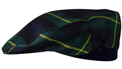 Herren Tartan Flatcap Gordon Modern Tartan Karo Einheitsgröße Schottisch Hergestellt Mütze