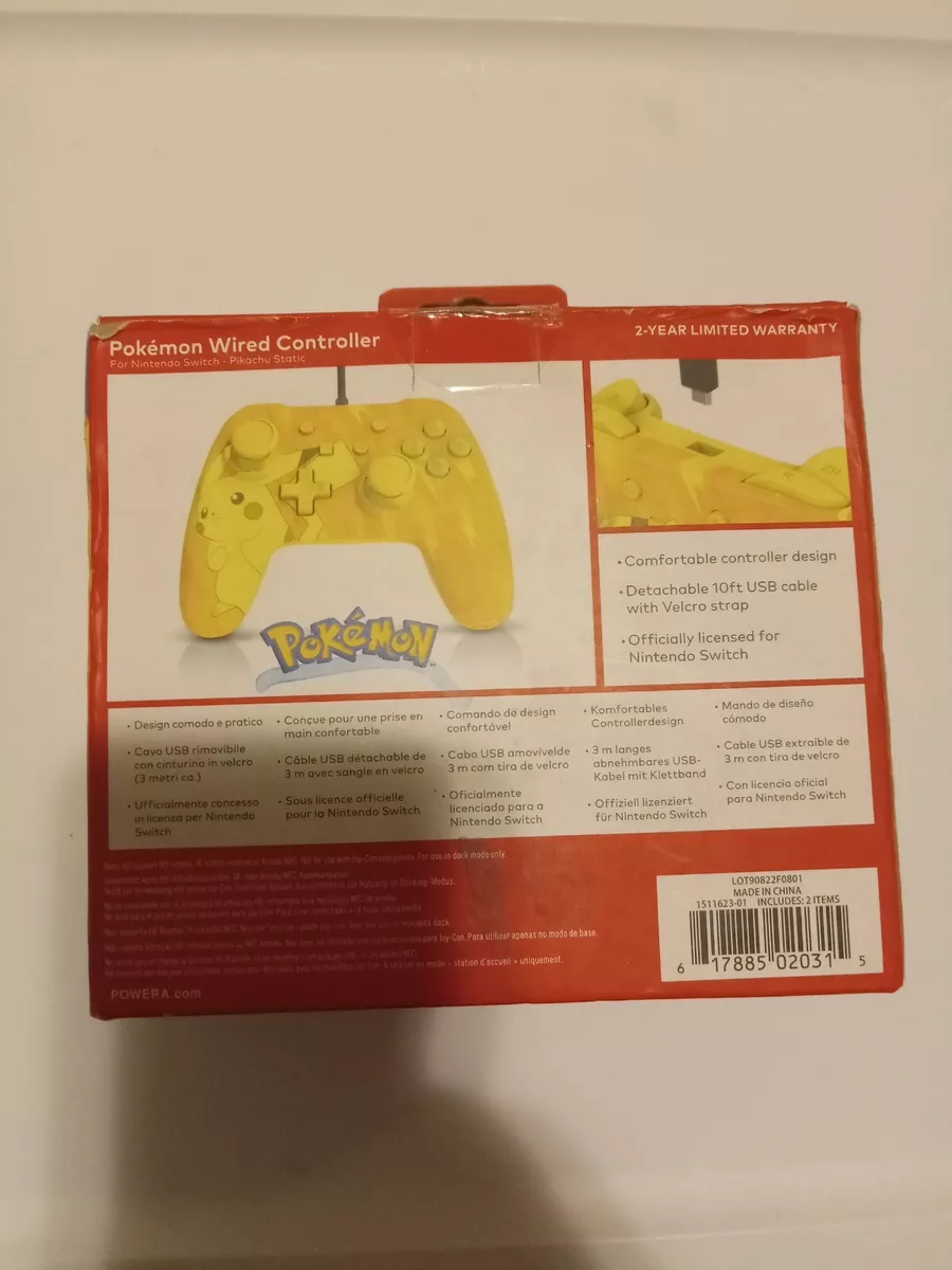  PowerA Wired Controller for Nintendo Switch - Pokémon: Pikachu  Static, Gamepad, Game controller, Wired controller, Officially licensed :  Video Games