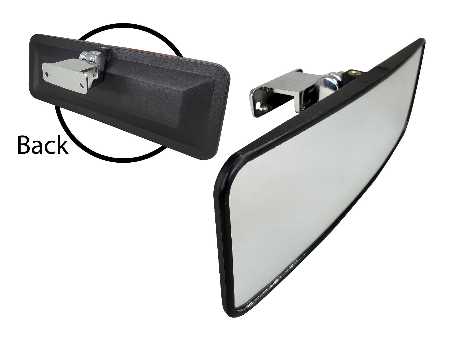 Pactrade Marine Boat Ski Wide Mirror Tinted Black Deck Windshield Mounted Dash - Foto 1