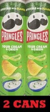 2x Pringles SOUR CREAM  ONION Flavored Potato Chips Crisps 5.5 oz - 2 CANS