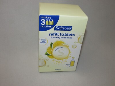 New Sealed Box!! Softsoap Foaming Tablet Refills * 3 Tablets * Lemon