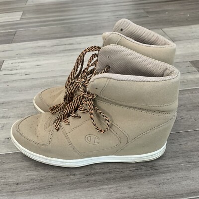 hidden champion (67〜69, 72〜77, 79〜 80) Champion Women Size 8.5 Hidden Wedge Heel Sneaker Shoe Lace Up Y2K