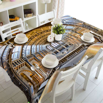 Long Corridor 3D Tablecloth Table cover Cloth Rectangle Wedding Party Banquet