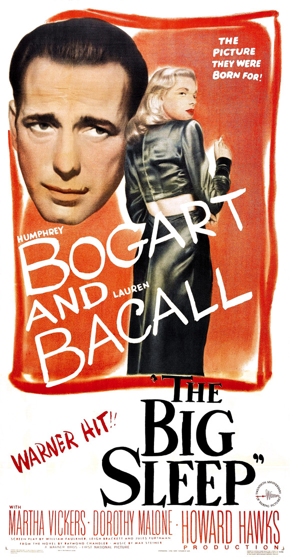 THE BIG SLEEP Movie POSTER 14x36 Insert Humphrey Bogart Lauren 
