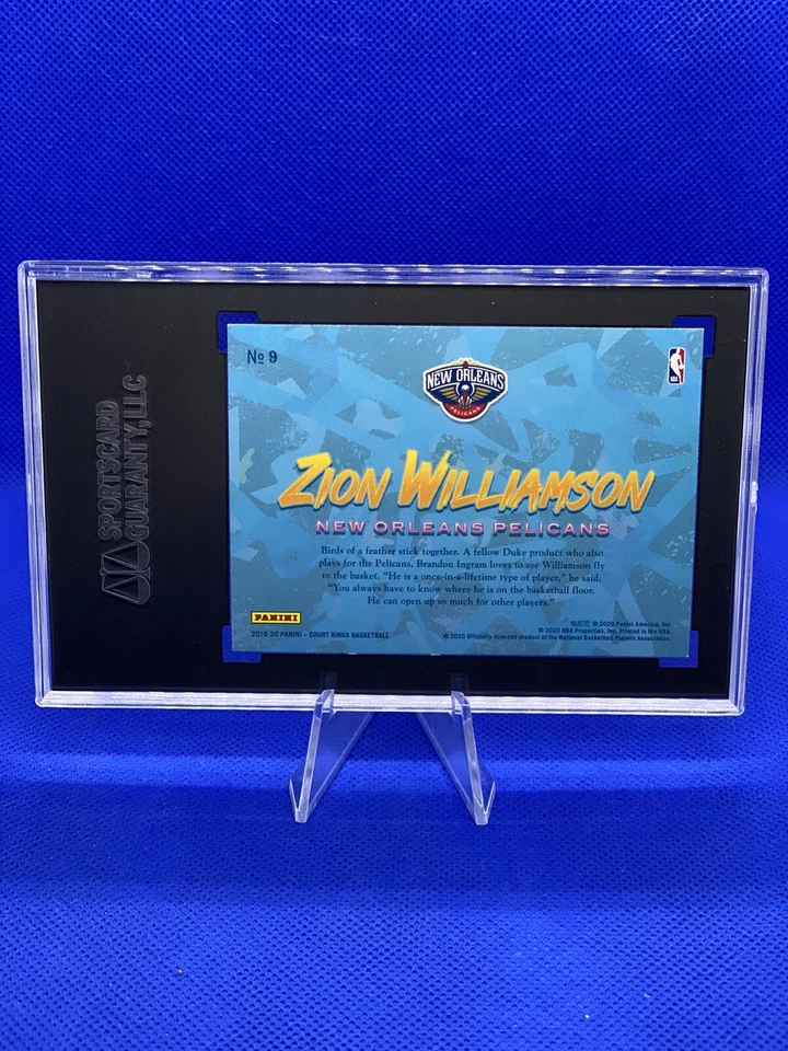 2019-20 Panini Court Kings Zion Williamson Rookie RC Apprentice Artist Mint+ 9.5 - Image 4 of 4