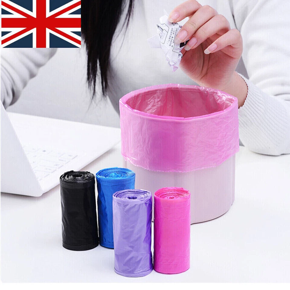 15-45x Kitchen Garbage Bag Trash Bags Durable Disposable Plastic Home Tool, - Image 2 of 4