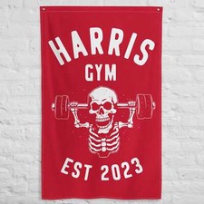 Custom Gym Flag - Motivational Weightlifting Wall Art