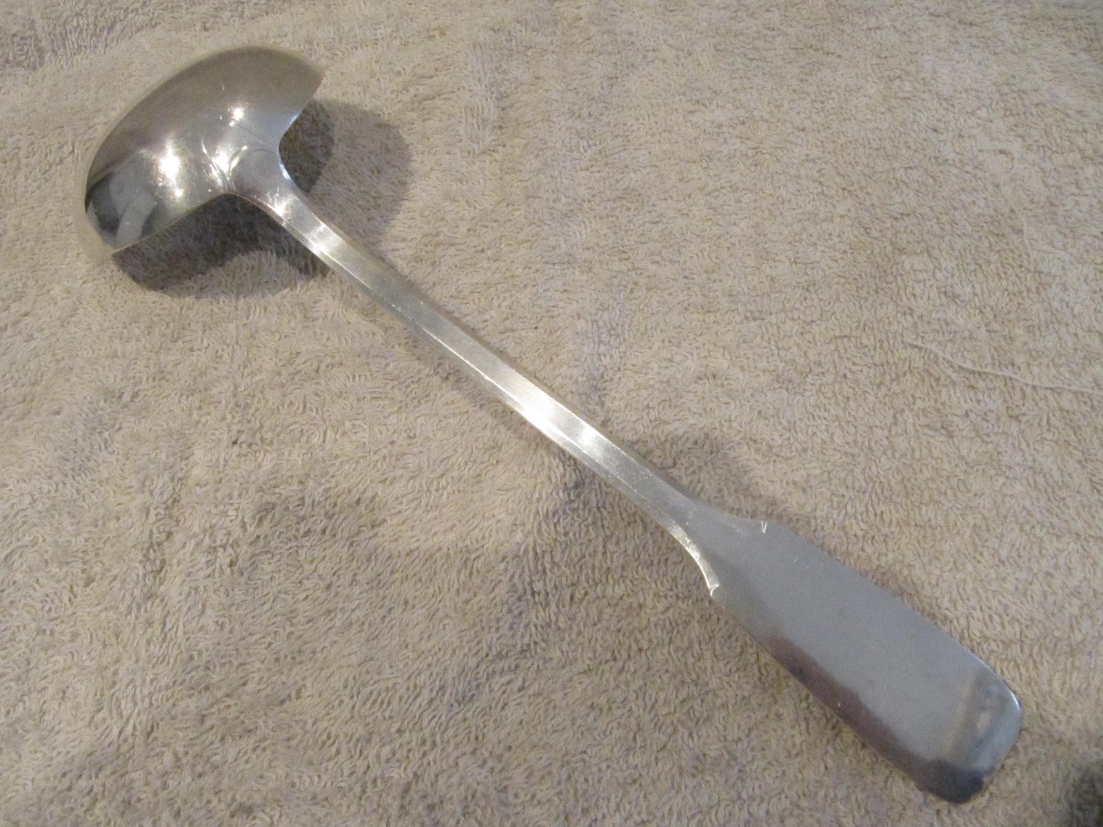 Louche à potage metal argente uniplat (soup ladle) SOH eBay