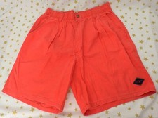 Vintage OP Shorts Men's M Coral Elastic Waist Surfer 80s 90s Cotton