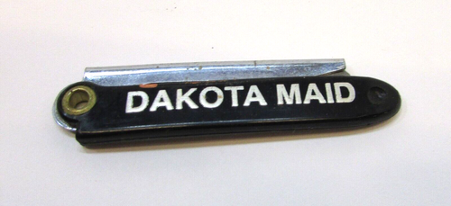 Old 1950's North Dakota Maid Flour Grand Forks ND Mill Black USA Pocket Knife - Picture 3 of 3