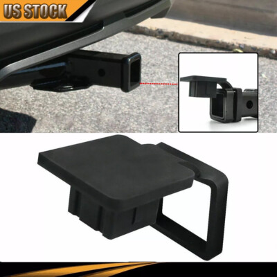 #ad 2quot; Black Rubber Hitch Receiver Cover Tow Trailer Tube Plug Cap 4 Way Flat Insert $3.79