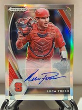 2021 Panini Prizm Draft Picks Luca Tresh Silver Holo Auto #PDP214 KC Royals
