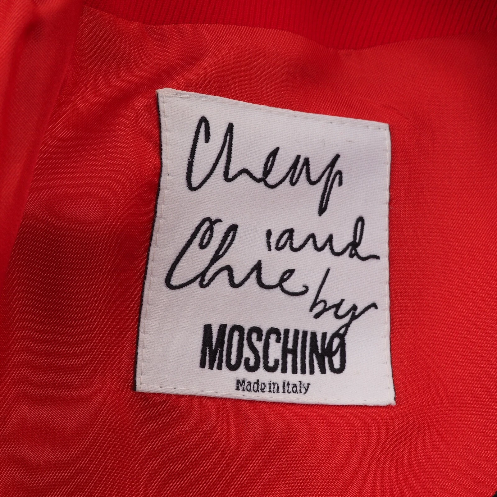 MOSCHINO Giacca Blazer Economica e Chic Vintage Donna Rosso Iconico Velluto IT40 US6