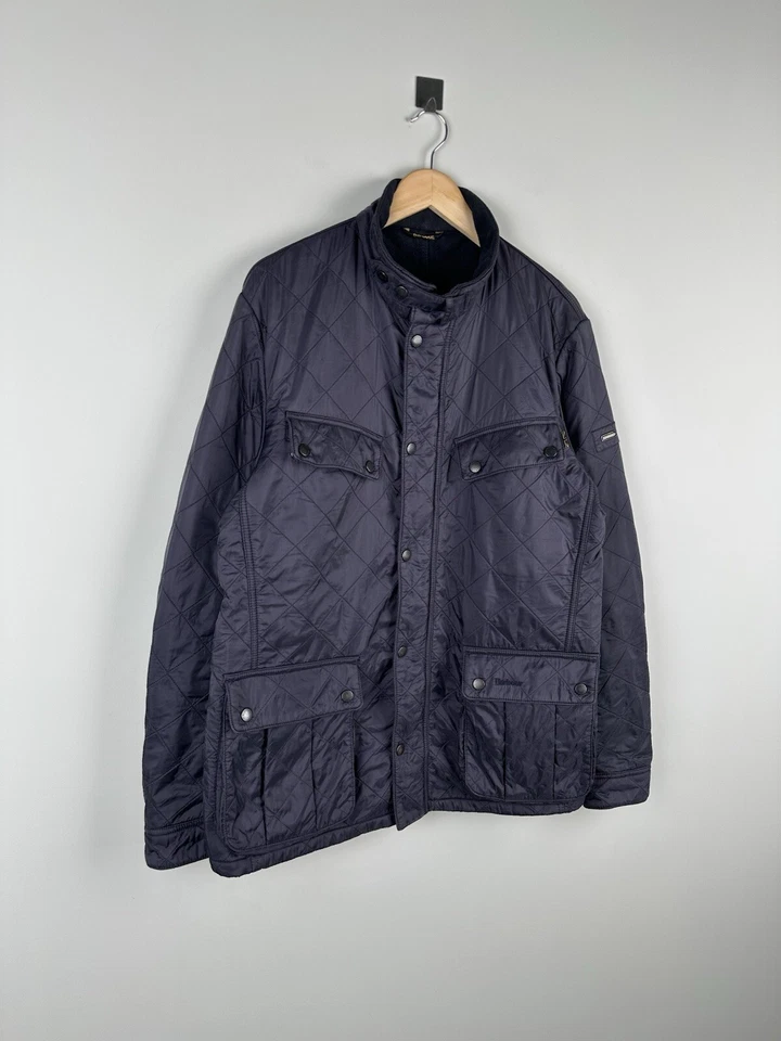 Chaqueta acolchada para hombre BARBOUR International motociclista azul marino talla XL Foto 4 de 4