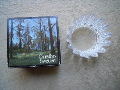 Orrefors Crystal Sweden Sven Palmqvist Princess Crown Bowl 4303/12, Original Box