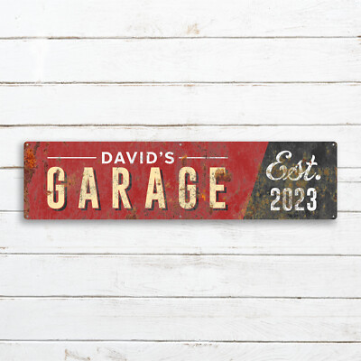 Personalisiertes Garagenschild Vintage Retro Style Schild 17 - Mechaniker Geräteschuppen Plakette