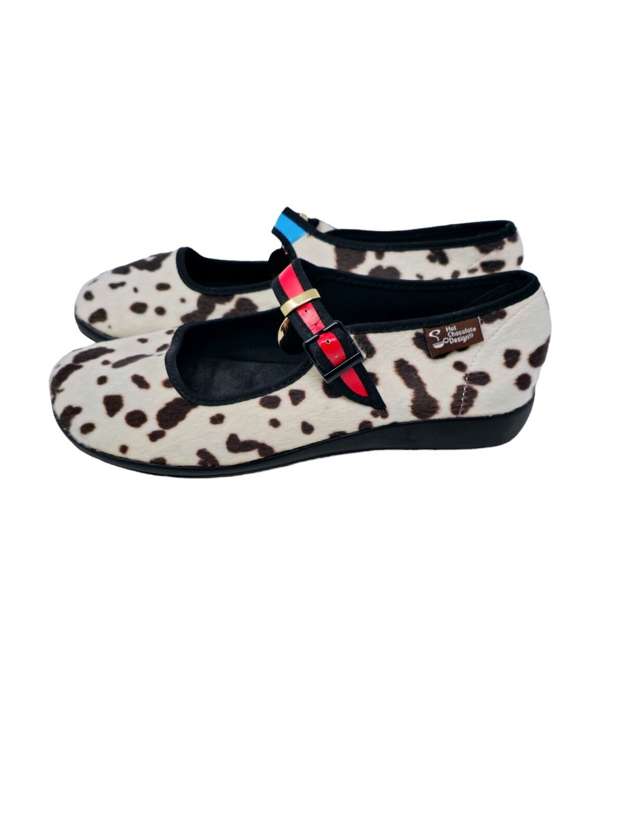 Chocolaticas Hot Chocolate Design Dalmatians Women Mary Jane Flat