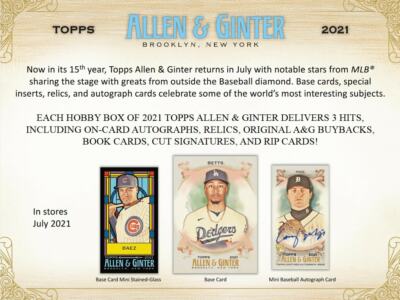 2021 Allen & Ginter Mini Cards - Pick Your Card (Base, Inserts, A&G Back, Black)