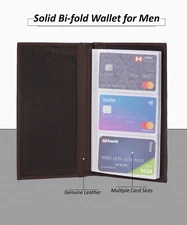 Leather 120 Cards Business Name ID Credit Card Holder Book Case Organizer New