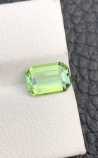 Mint Green Tourmaline — 1.70 Ct, Faceted Emerald Cut From Africa
