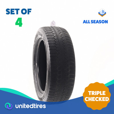 Set of (4) Used 225/60R18 Goodyear Eagle Enforcer All Weather 100V - 5-7/32