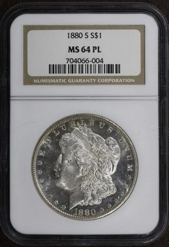 1880-S (MS64PL) Morgan Silver Dollar $1 NGC - Lovely Proof Like