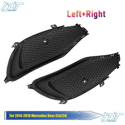 For Mercedes Benz W117 CLA Sport 2016-2019 A Pair Front Bumper Fog Light Grille