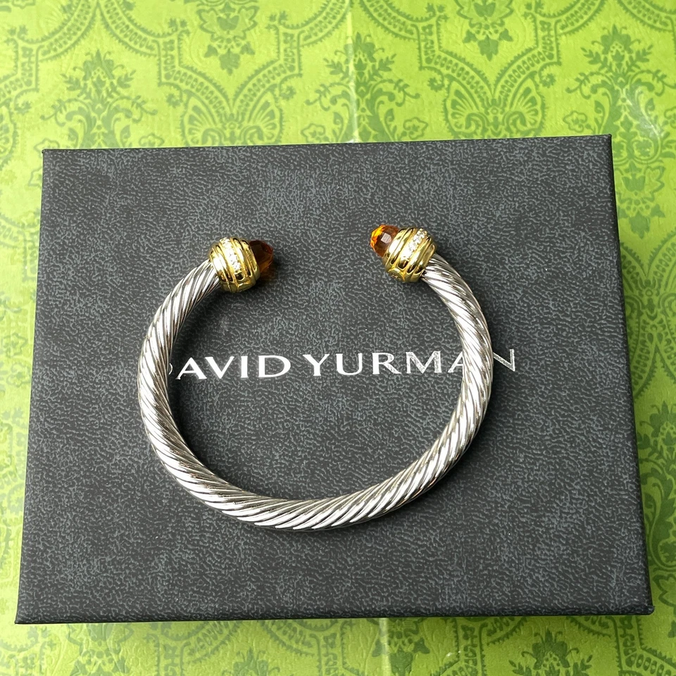 Pulsera brazalete David Yurman con piedras preciosas champán apta para muñecas 6-7 pulgadas Foto 4 de 4