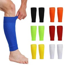 1Pair Football Shin Guard Sleeves Soccer Leg Support Socks Calf Protection Cover