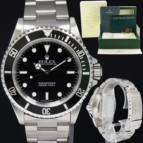 2000 MINT Rolex Submariner No-Date 2 Line Dial 14060M Steel Black 40mm Watch Box