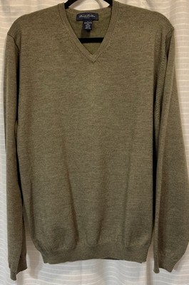 Brooks Brothers Stretch Italian Marino Wool Men s Sweater Size Large