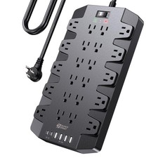 Power Strip, SUPERDANNY Surge Protector with 22 AC Outlets, 2 USB-C and 4 USB...