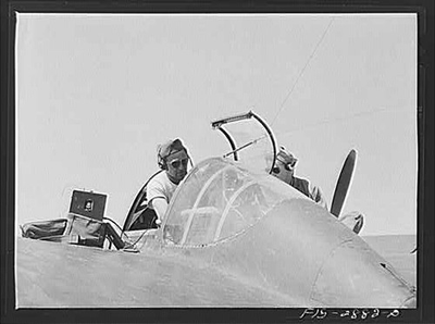 #ad Untitled photo : Checking a radio in an interceptor plane. Lake Muroc $12.99