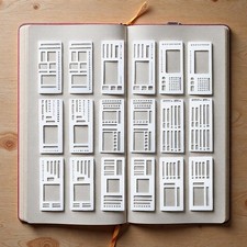 18 PCS Reusable Planner Stencils Set for Dot Grid Journals and Crafts