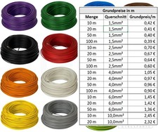 Cavo H07V-K LAPP cavo singolo trefolo linea 10m 20m 50m 100m singolo caricatore flessibile