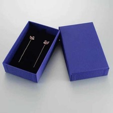 New Swan water droplet shaped earrings Swan, pink, plated with rose gold tone