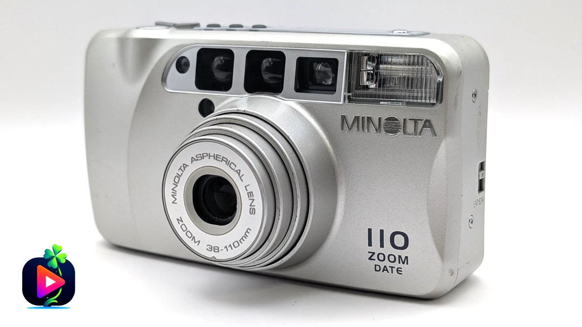 Appareil Photo Reflex Minolta 110 Zoom SLR – 25-50 Mm F4,5 Macro – Argenté/noir