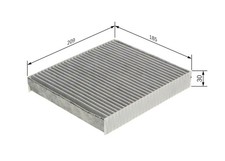 Innenraumfilter BOSCH 1 987 435 570 Aktivkohlefilter für GG IMPREZA GD Station