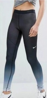 Nike Pro Hyperwarm Tights XS 34 Leggings Laufhose Fitnesshose Schwarz Hellgrau