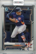 2021 Topps Bowman Chrome Houston Astros Pedro Leon Base Chrome Prospects