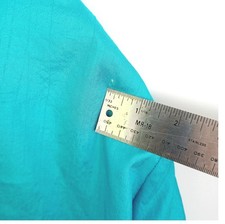Classic 1980's buttoned up sleeves crinkle polyester suit, tracksuit look 26 1/2