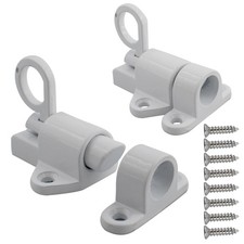 Aluminum Alloy Self-Closing Latches, White Automatic Spring Door Lock, Securi...
