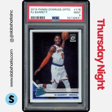 2019 PANINI DONRUSS OPTIC #178 RJ BARRETT RC RATED ROOKIE PSA 9