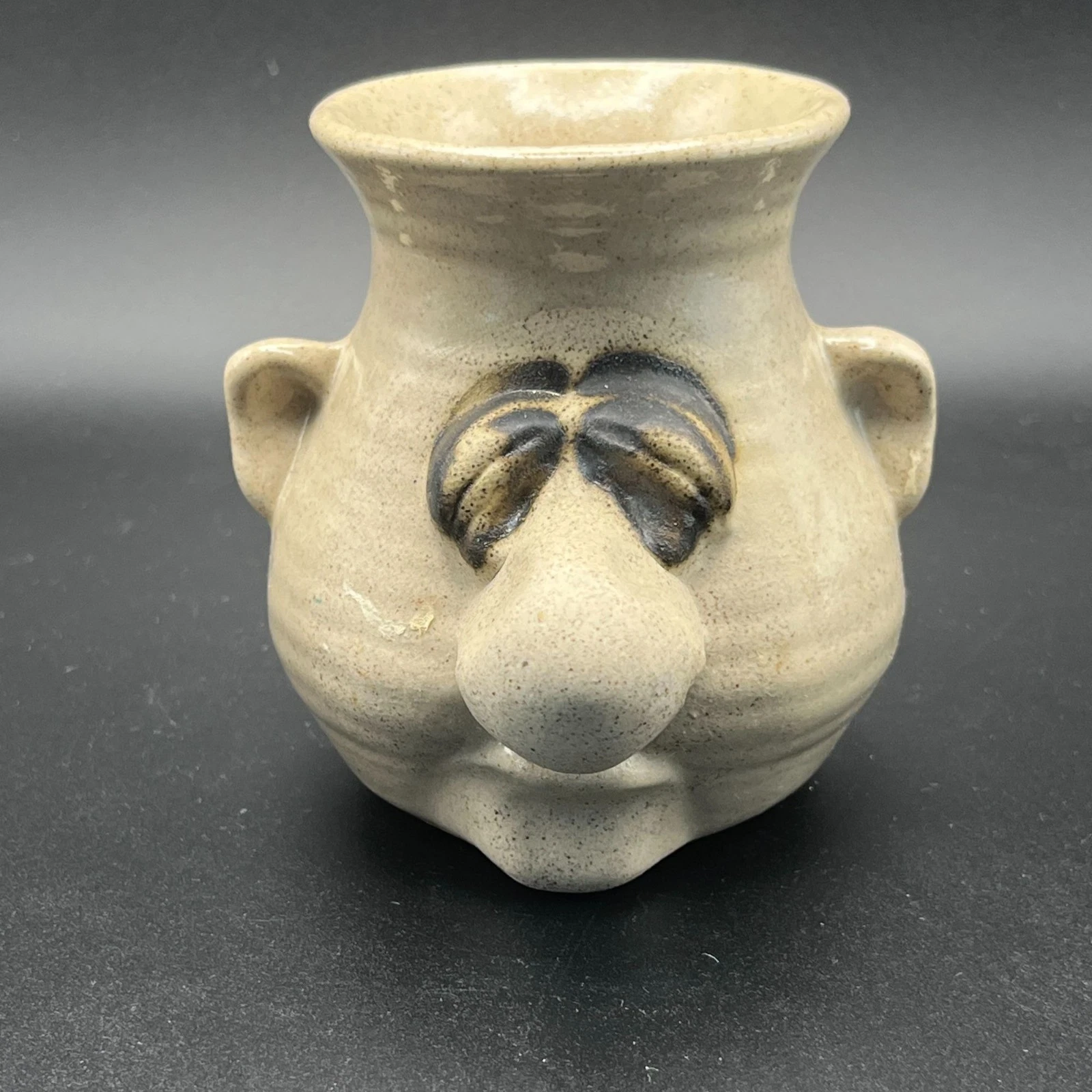Vintage Peter Petrie Egg Separator "It's Snot a Mug" Face Design