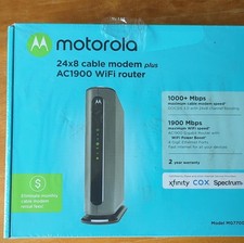 Motorola MG7700 Cable Modem plus AC1900 WiFi Router DOCSIS 3.0 Gigabit Dual Band