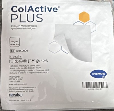 Hartmann ColActive Plus Collagen Matrix Dressing 7''x7'' Sterile