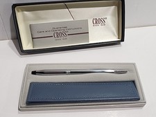Vintage CROSS Lustrous Chrome Ball Point Pen Paperwork  Original Box 3502-3542