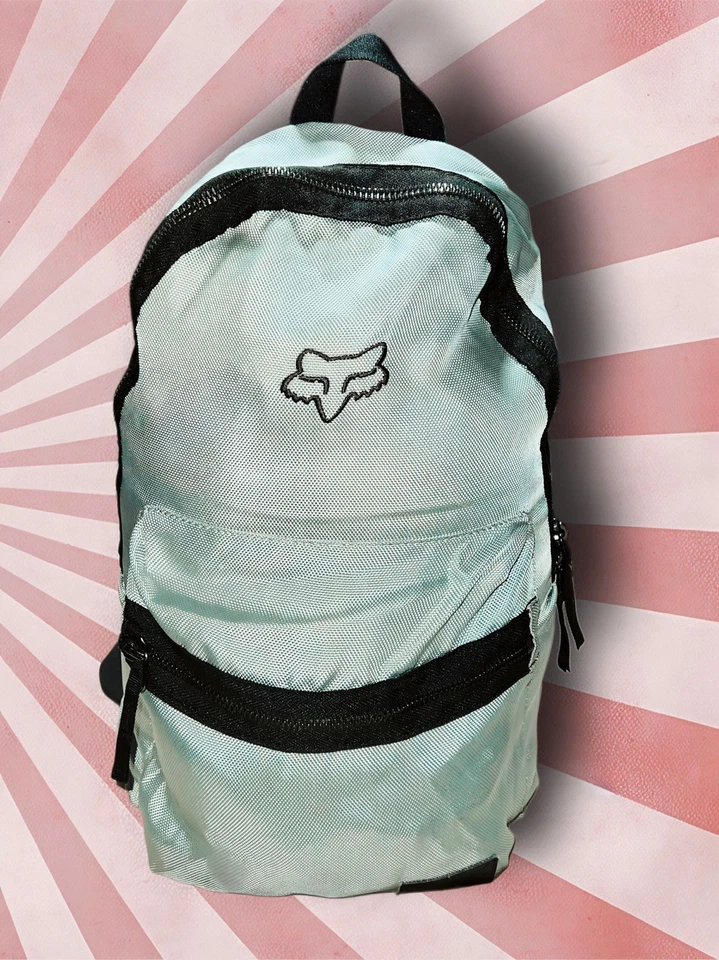 Mochila Fox Racing verde pastel con logotipo - Moto, escuela, bolsa de equipo de viaje Foto 2 de 4