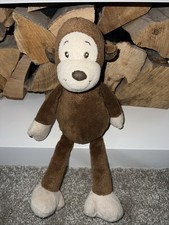 RARE RETIRED MOTHERCARE 11"  BROWN PLUSH MONKEY CHIMP COMFORTER HUG TOY ❤️