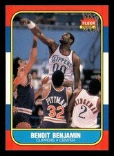 1986 FLEER #8 BENOIT BENJAMIN RC CLIPPERS
